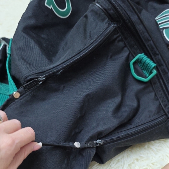 Adidas Vintage Black and Teal Sports Bag - Picture 9 of 14